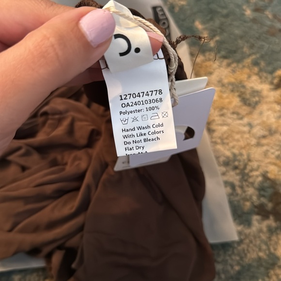 Commense Brown Off-Shoulder Midi Dress. Size XS. NWT - Picture 3 of 3